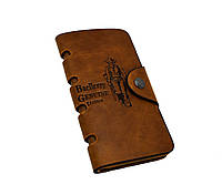 Мужской кошелек клатч портмоне Baellerry Genuine Leather (Светло-коричневый)
