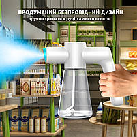 Ручний портативний розпилювач для дезінфектора Nano Spray Machine F9 білий. Для швидкої дезінфекції приміщень, фото 8