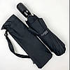 Чоловічий чорний автомат складаний, є антивітер, 10 спиць з прямою ручкою, фото 6