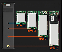 Зовнішня кишеня для M2 SSD NVMe PCIe USB 3.1 Type-C Blueendless 2802N Original, фото 3