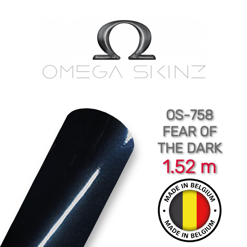 Omega Skinz OS-758 Fear Of The Dark — Чорно-синя металік глянсова плівка 1.524 м, фото 1