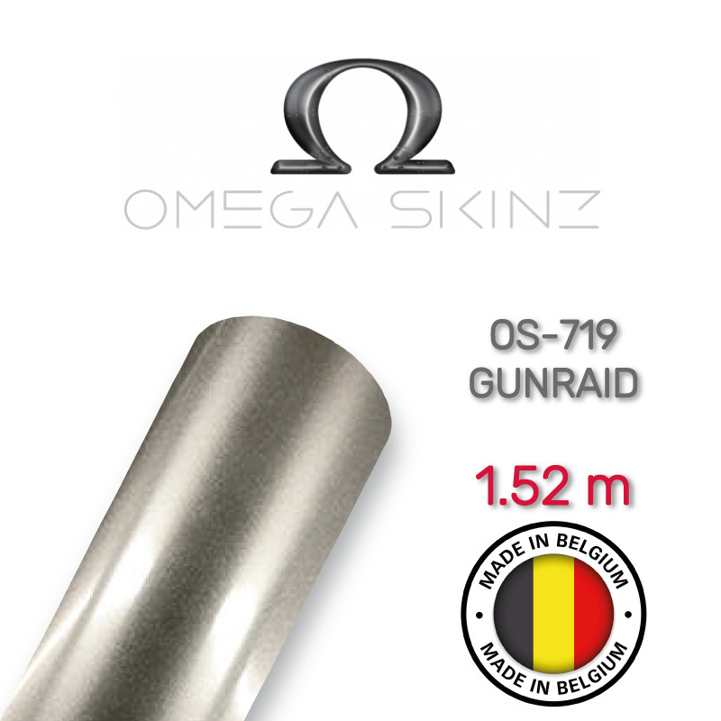 Omega Skinz OS-719 Gunraid — Сіра глянсова металік плівка 1.524 м