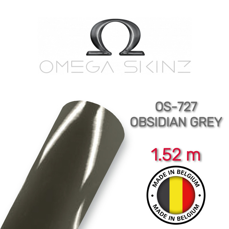 Omega Skinz OS-727 Obsidian Grey — Пісочна глянсова плівка 1.524 м