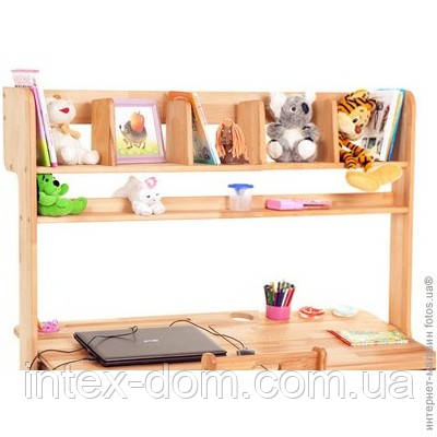 Надбудова (полку) Абсолют-Меблі Для парти "Школярик" Н-892 (бук ядро), фото 1