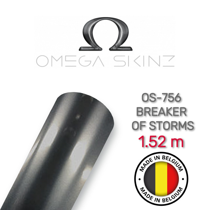Omega Skinz OS-756 Breaker Of Storms — Темно-сіра глянсова металік плівка 1.524 м