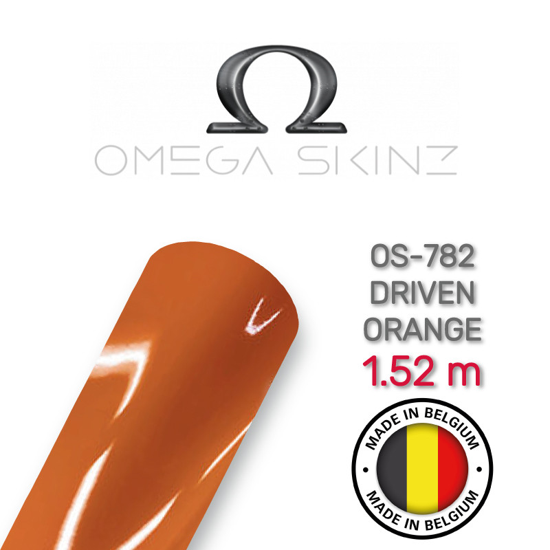 Omega Skinz OS-782 Driven Orange — Темно-жовтогаряча глянсова плівка 1.524 м