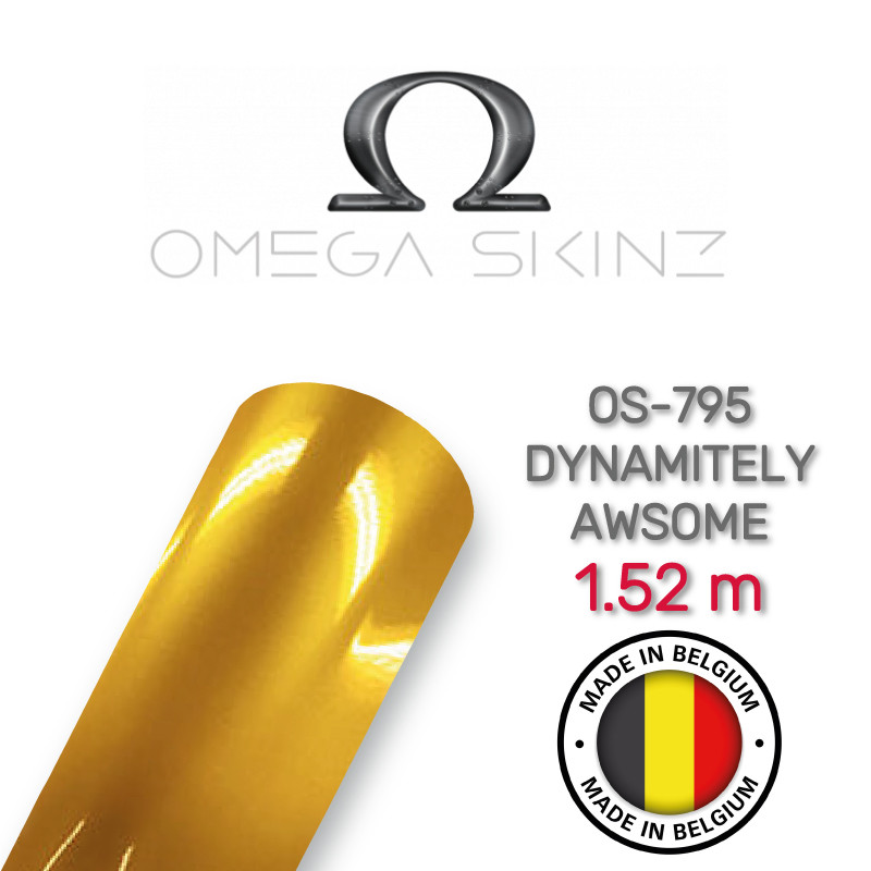 Omega Skinz OS-795 Dynamitely Awesome — Жовта глянсова металік плівка 1.524 м