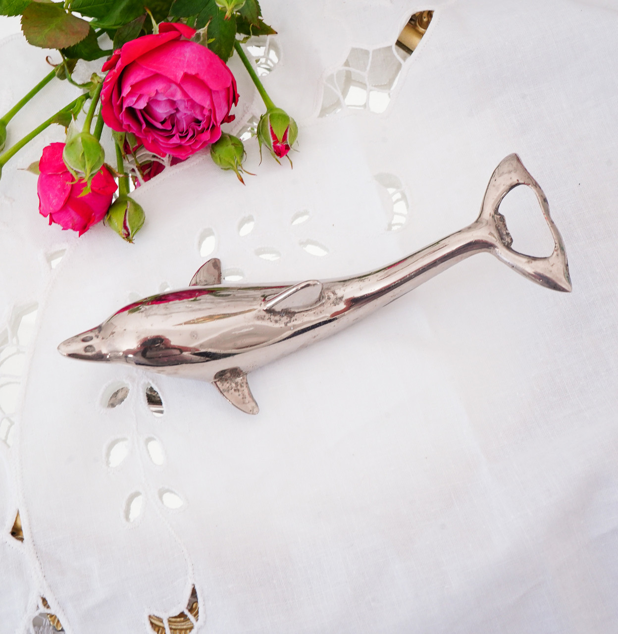 Колекційна відкривалка дельфін, посріблений метал, Англія, вінтаж