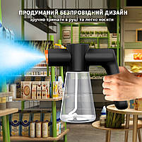 Ручний портативний розпилювач для дезінфектора Nano Spray Machine F9 чорний. Для швидкої дезінфекції приміщень, фото 9