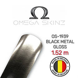 Omega Skinz OS-1939 Black Metal Gloss — Глянсова чорна плівка під метал 1.524 м