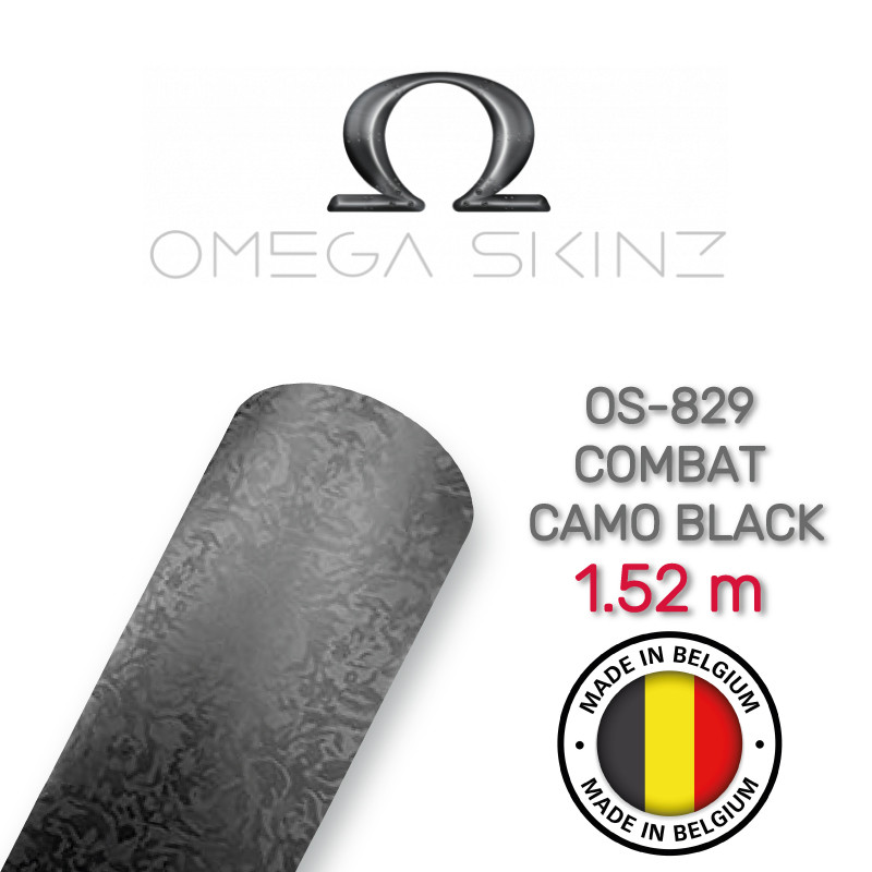 Omega Skinz OS-829 Combat Camo Black — Матова чорна плівка з камуфляжним візерунком 1.524 м