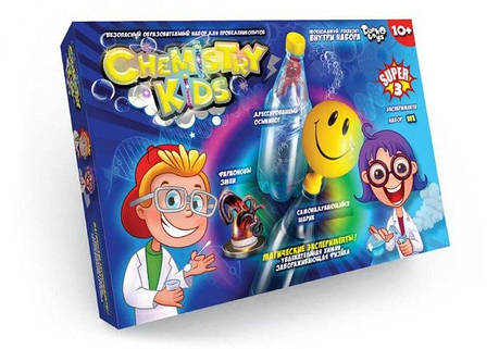 Набір освітній для проведення дослідів Chemistry Kids 1 Економ Danko Toys пізнавальний набір для дітей, фото 1