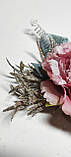 Іграшка на ялинку Квітка рожева, композиція, новорічний декор, прикраса, фото 3