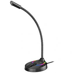 Ігровий мікрофон для комп'ютера HAVIT HV-GK55 USB з підсвіткою RGB Чорний
