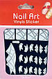 Nail Art.. Трафарет-наліпки (вінілові стікери)  для дизайну нігтів, білий, фото 5