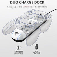 Зарядная станция Trust GXT251 DUO CHARGE DOCK for PS5 White