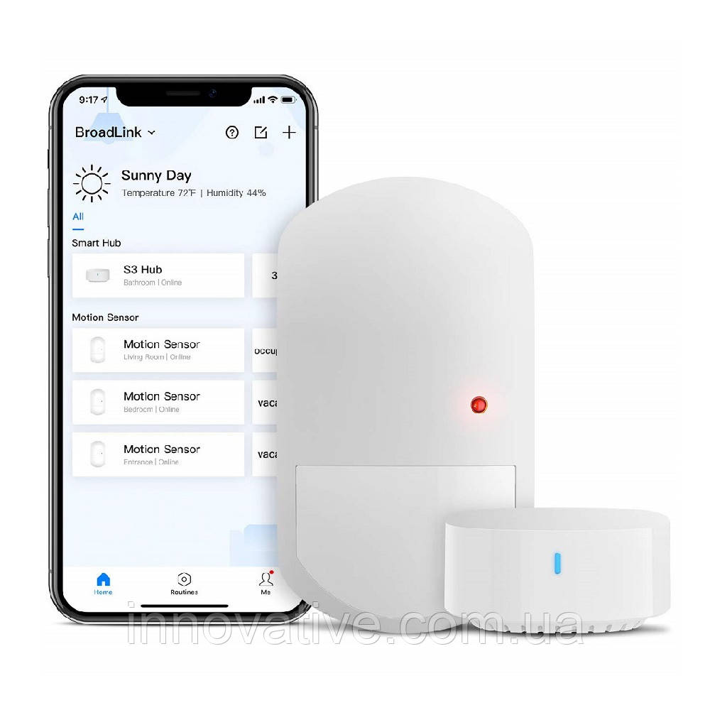 Умный WiFi датчик движения Broadlink PIR3-FC c концентратором Smart Hub S3  для автоматизации умного дома (ID#1539724983), цена: 599 ?, купить на  Prom.ua
