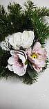 Квіткова композиція, іграшка на ялинку, новорічний декор, прикраса, фото 5