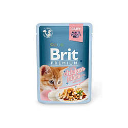 Brit Premium Cat pouch (Брит Преміум Кет) - філе курки в соусі для кошенят (пауч) 85 гр