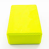 Блок для йоги (йога блок, цегла для йоги) OSPORT EVA (FI-3048) Салатовий, фото 2
