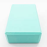 Блок для йоги (йога блок, цегла для йоги) OSPORT EVA (FI-3048) Бірюзовий, фото 2