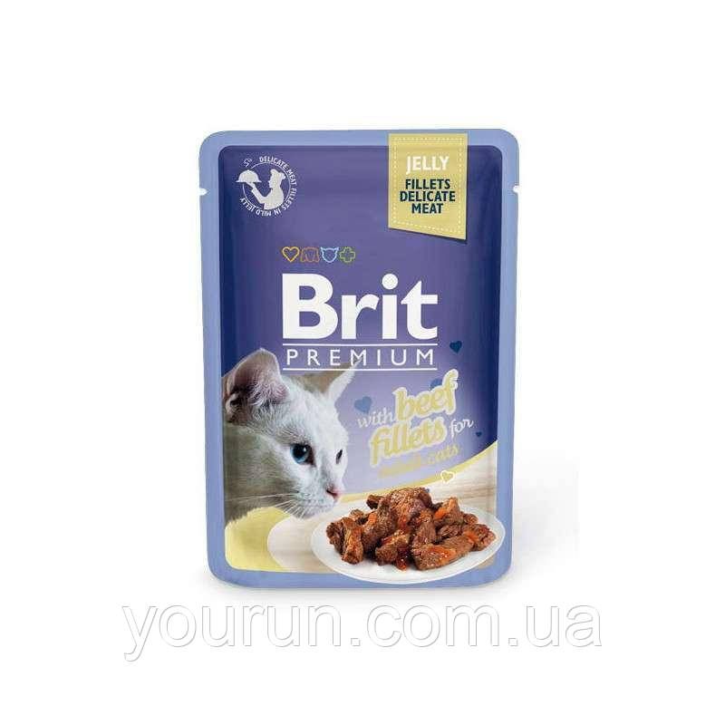 Brit Premium Cat pouch (Брит Премиум Кэт) - филе говядины в желе (пауч)