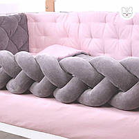 Постільний комплект в ліжечко Baby Veres Velour Taupe-rose 5 одиниць 218.02, фото 7