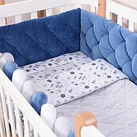 Детская постель с велюровыми бортиками Baby Veres Velour Cosmos 5 единиц