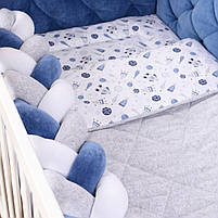 Дитяча постіль з велюровими бортиками Baby Veres Velour Cosmos 5 одиниць, фото 4
