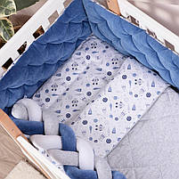 Дитяча постіль з велюровими бортиками Baby Veres Velour Cosmos 5 одиниць, фото 5