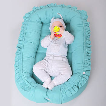 Кокон-гніздечко Baby Veres Macaroon Tiffany 80х52 см