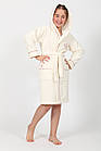 Халат дитячий для дівчаток 9-10 років бавовняний Тм Nusa Туреччина кремовий