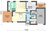 MS132. Класичний будинок із мансардним поверхом, вбудованим гаражем і терасою, фото 3