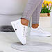 Жіночі натуральні кросівки демісезонні, шкіряні білі кросівки, купити недорого, фото 2