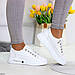 Жіночі натуральні кросівки демісезонні, шкіряні білі кросівки, купити недорого, фото 4