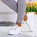 Жіночі натуральні кросівки демісезонні, шкіряні білі кросівки, купити недорого, фото 9