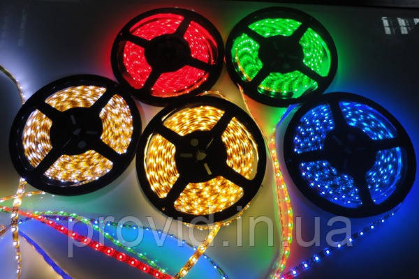 Ізольована LED стрічка YM 5050-60L (червоний, синій, зелений) IP 65 з самоклеючої, 24V DC