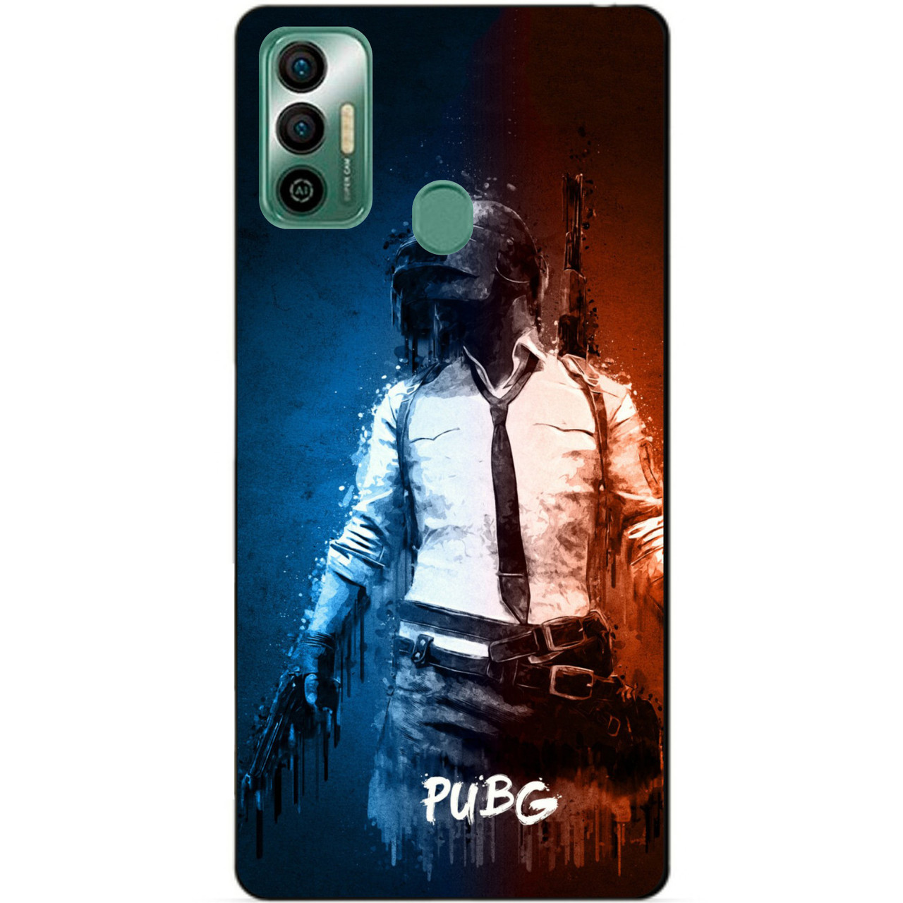 Силіконовий бампер чохол для Tecno Spark 7 з малюнком PUBG