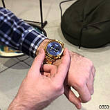 Чоловічий оригінальний кварцовий годинник з нержавіючої сталі Skmei 1531 Gold-Blue, фото 2