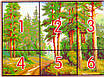 Набір для вишивання за нанесеною на канву схемою "Pine forest".AIDA 14CT printed, 48*36 см, фото 4