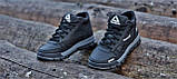 Кросівки зимові шкіряні підліткові для хлопчика чорні натуральне хутро, короткі черевики (Код: Л1826), фото 3