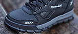 Кросівки зимові шкіряні підліткові для хлопчика чорні натуральне хутро, короткі черевики (Код: Л1826), фото 5