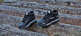 Кросівки зимові шкіряні підліткові для хлопчика чорні натуральне хутро, короткі черевики (Код: Л1826), фото 9