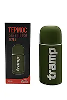 Термос Tramp Soft Touch 0,75 л зеленый Туристический стальной термос трамп 750мл TRC-108-khaki