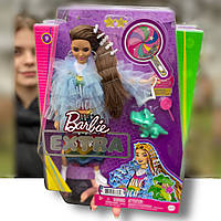 Кукла Barbie Экстра в длинном радужном платье (GYJ78)