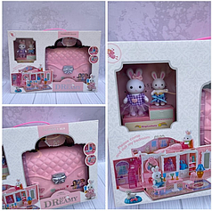 Ігровий будиночок-сумочка з флокосвыми тваринами і аксесуарами Yasini 6629