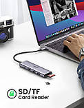 UGREEN C USB Концентратор 4K 60 Гц, 6 в 1 Адаптер ключа типу C з 4K USB3 HDMI.0 Пристрій читання карт SD/TF 100 Вт PD Сумісний з M, фото 5