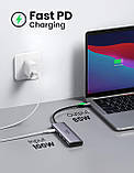 UGREEN C USB Концентратор 4K 60 Гц, 6 в 1 Адаптер ключа типу C з 4K USB3 HDMI.0 Пристрій читання карт SD/TF 100 Вт PD Сумісний з M, фото 7