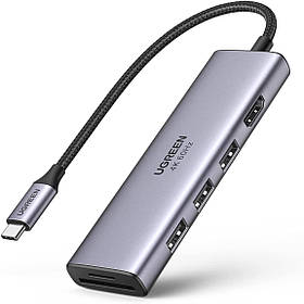 UGREEN C USB Концентратор HDMI Адаптер 4K@60 Гц для MacBook Pro 2021/2020/2019/2018/2017, 6 в 1 Ключ USB-C до HDMI, пристрій читан