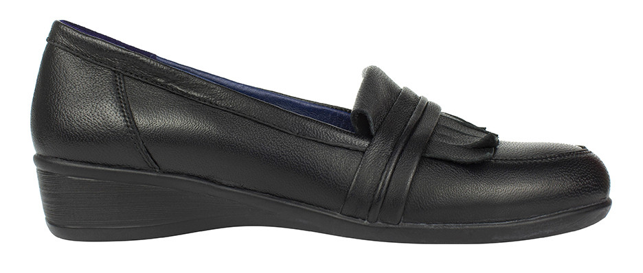 Лофери жіночі чорні натуральна шкіра Україна Swallow — розмір 36 (24 см) (модель: Las14-9Kblack), фото 1